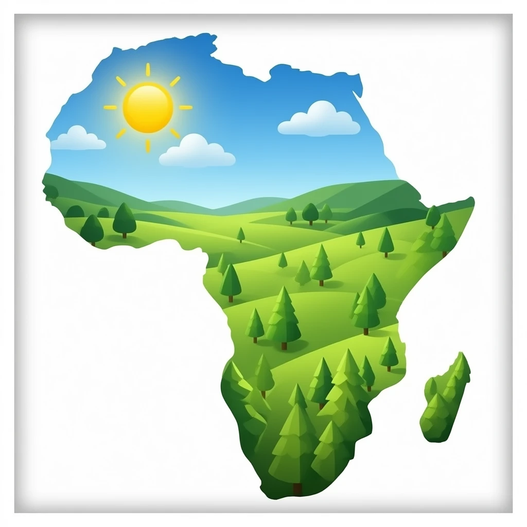 The map of Africa emoji