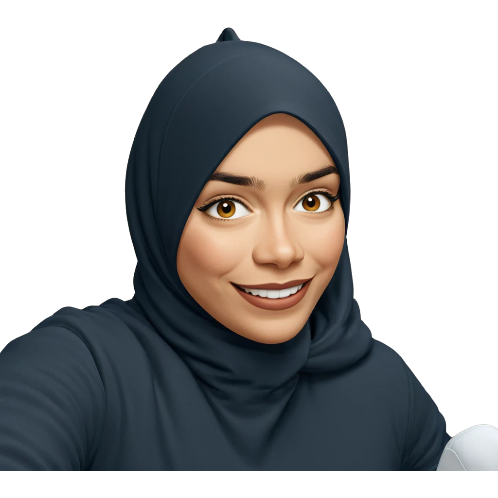 smiling solo indoors with style emoji