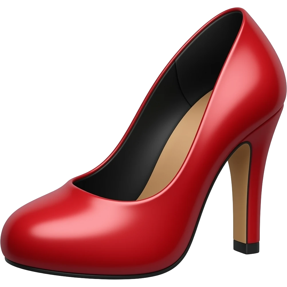 red and black heels emoji