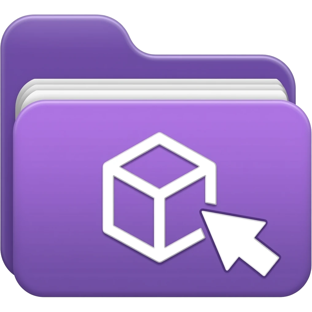 Transitions: Purple folder with a "box to box" arrow icon. emoji