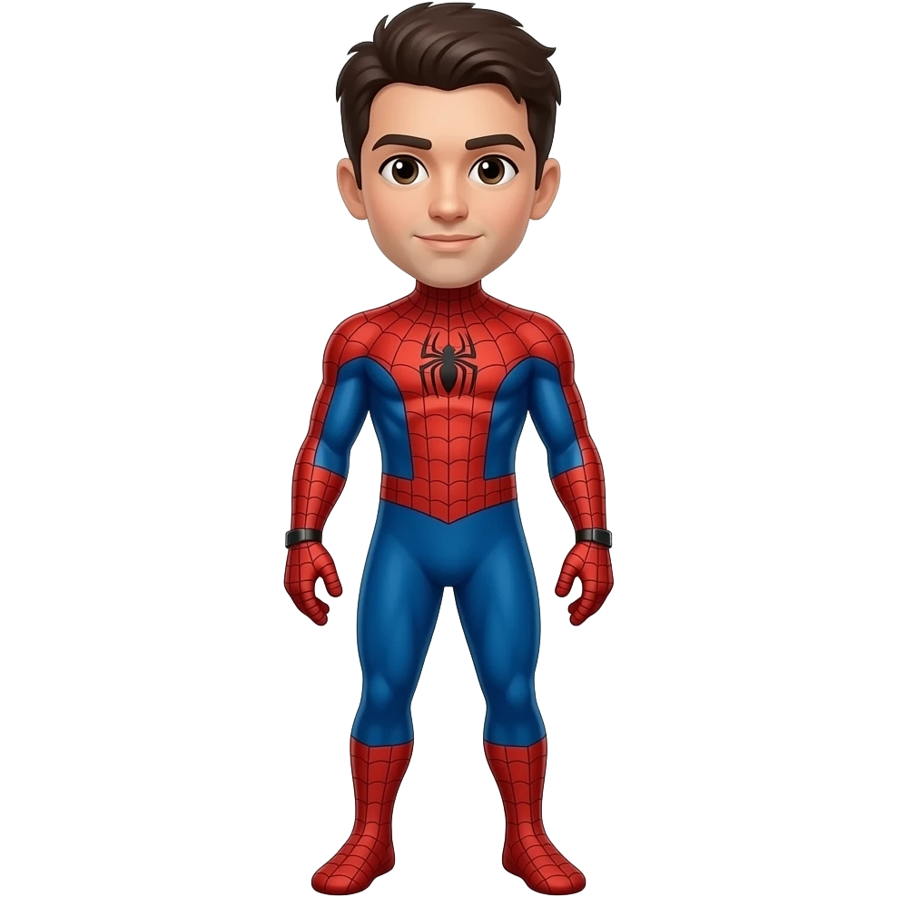 HAZME UN SPIDERMAN CON CARA DE UMANO DE CUERPO COMPLETO emoji
