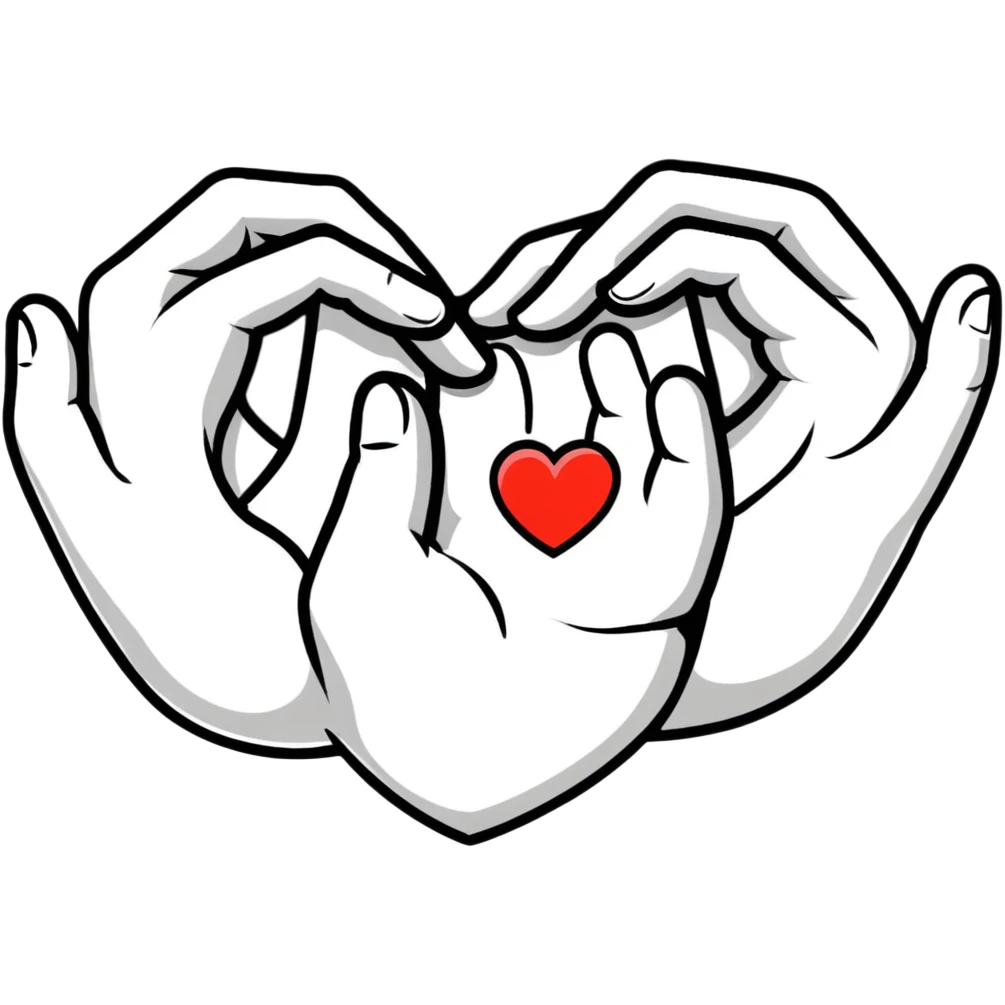 hands forming a heart shape emoji