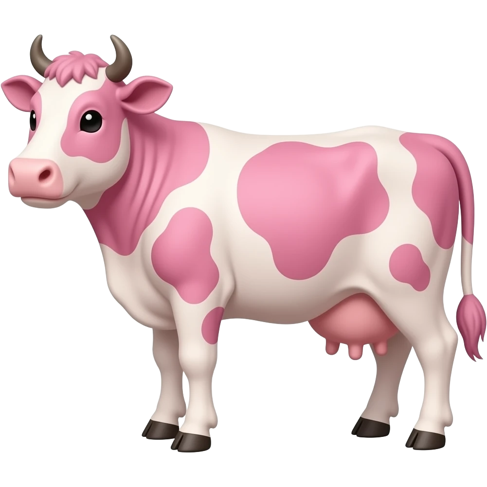 Pink cow emoji