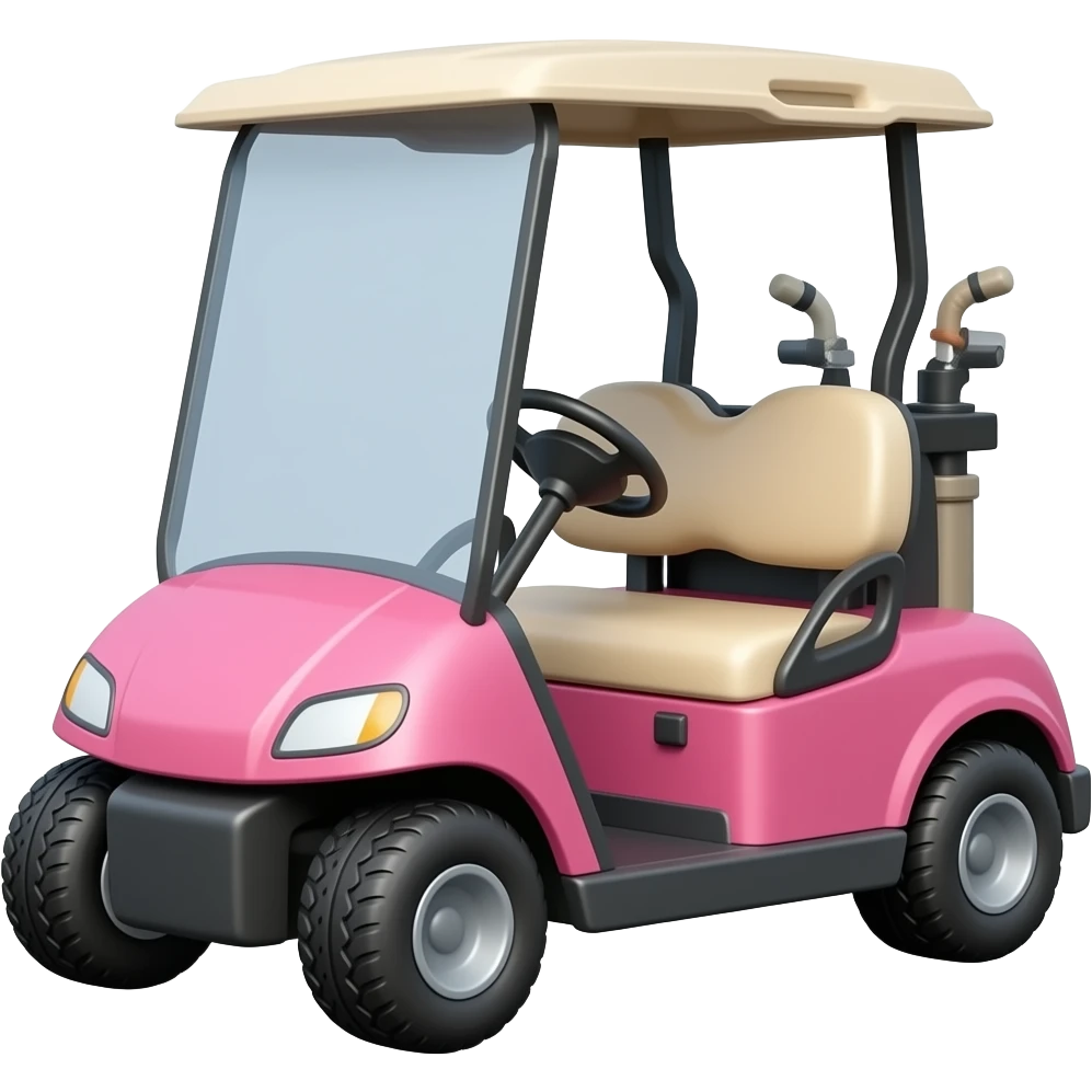 pink golfcart emoji