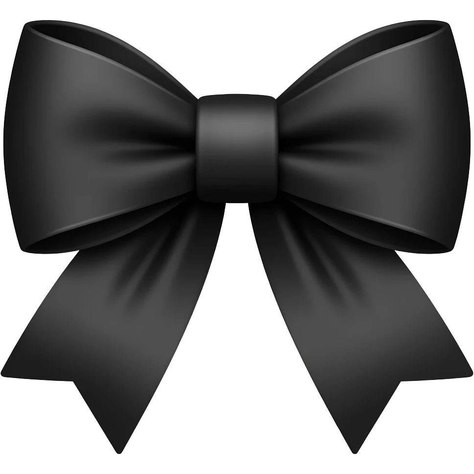 Чёрный бантик emoji