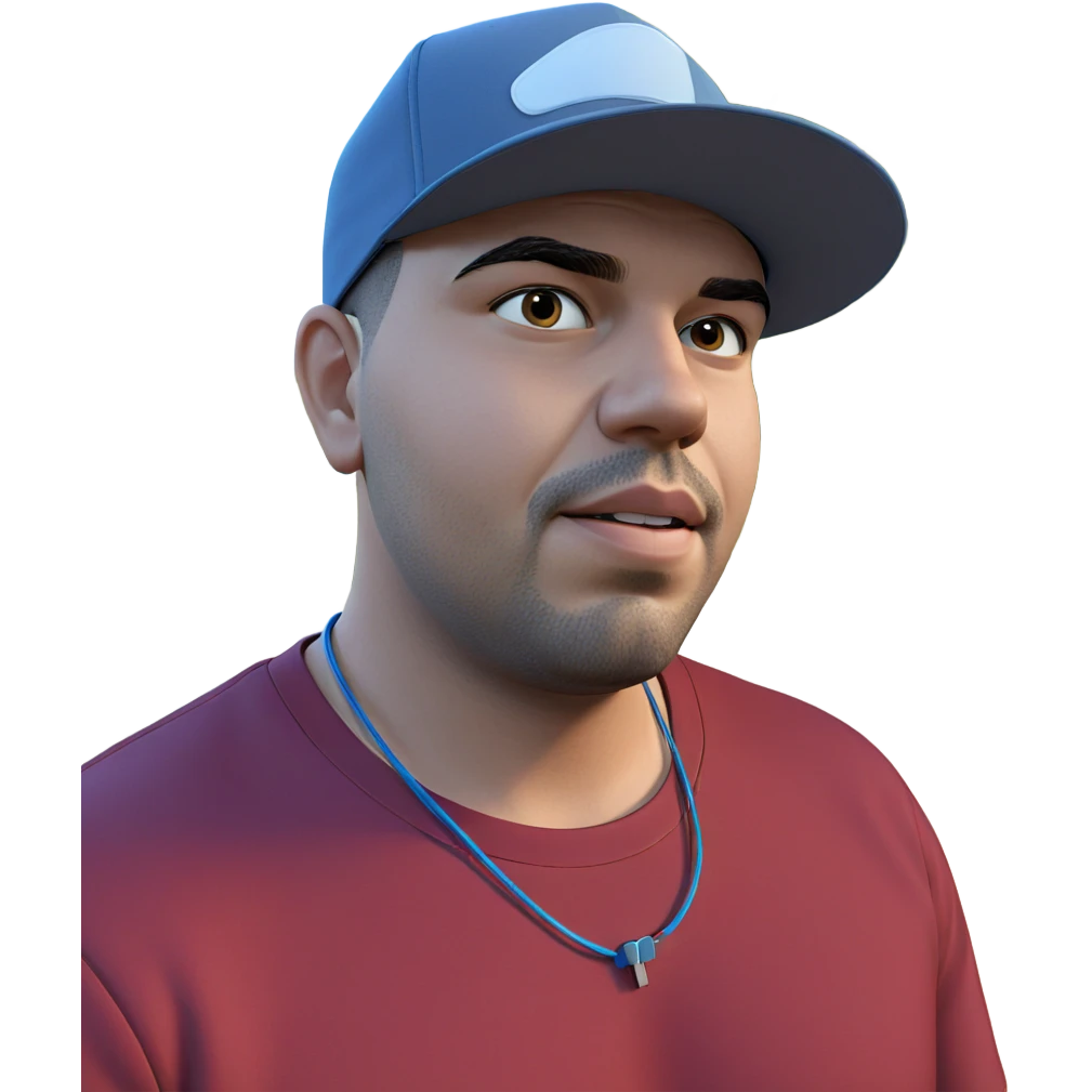 male portrait under blue sky emoji