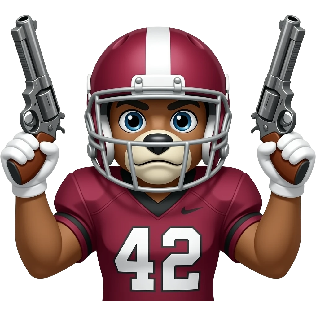 aggie football mascot with guns up emoji