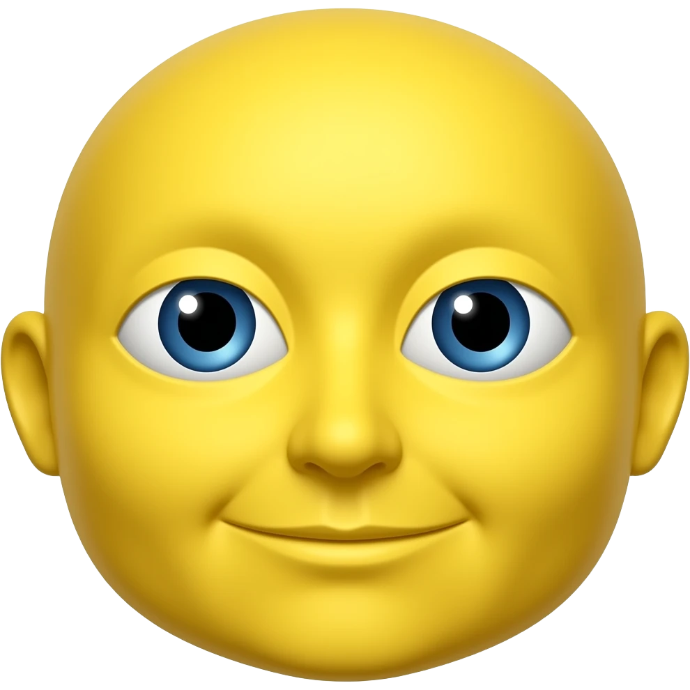 Yellow circle without a mouth with eyes 😶 emoji