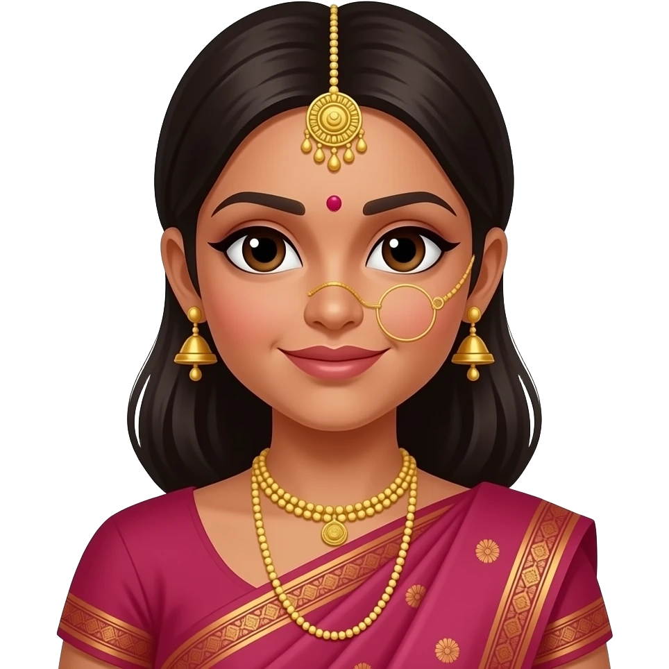 Maharashtrian women Nath only emoji