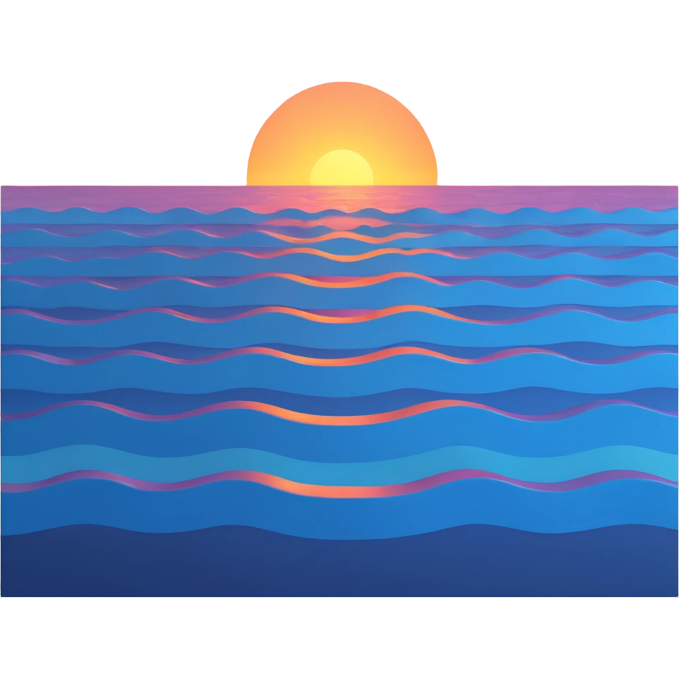 ocean sunset horizon emoji