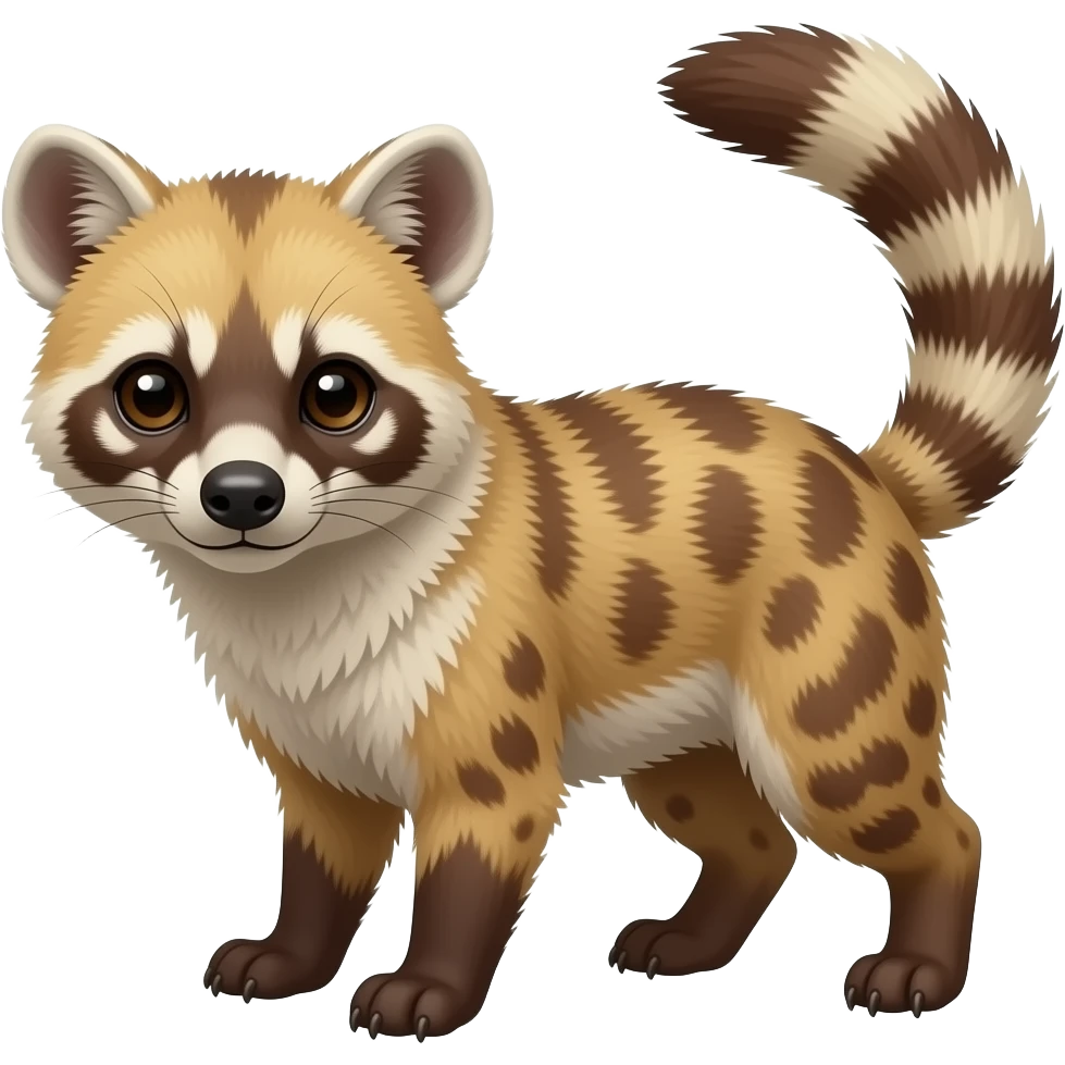 Serval-cacomistle-genet-marsupial-hyena-Furret-civet-Coyote-hyena-hybrid emoji