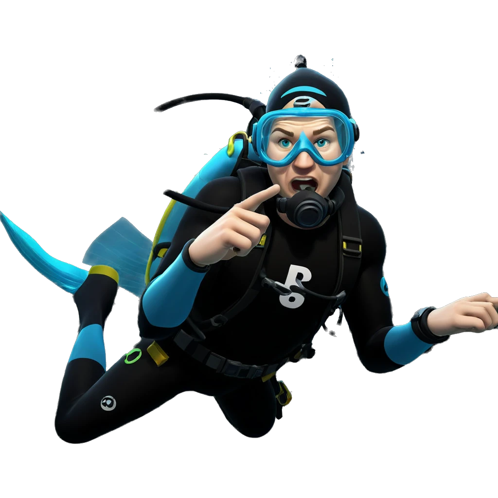 underwater adventure with goggles emoji