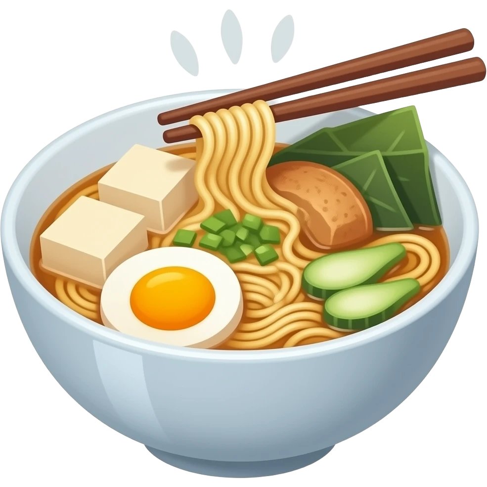 Tofu ramen emoji