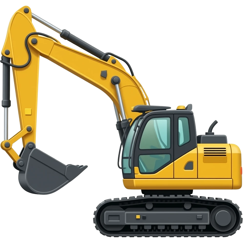 Una retro escavadora emoji