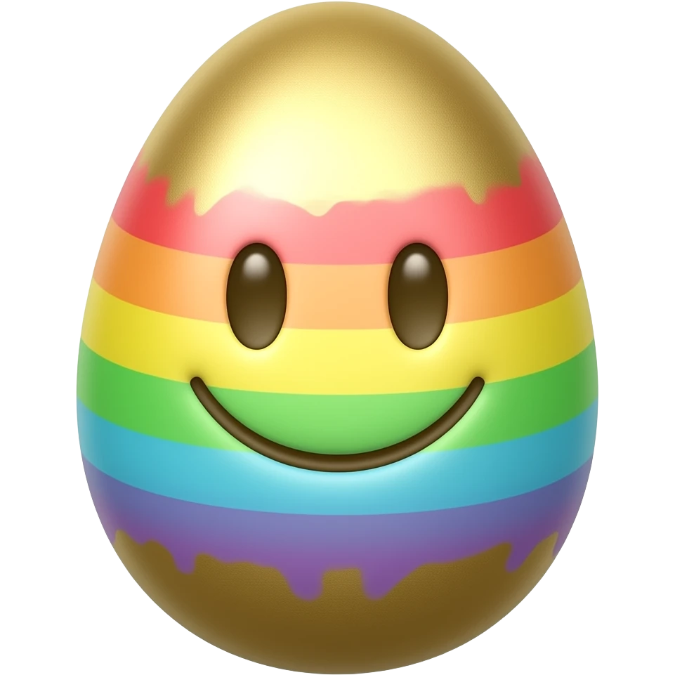 egg golden easter kawai emoji