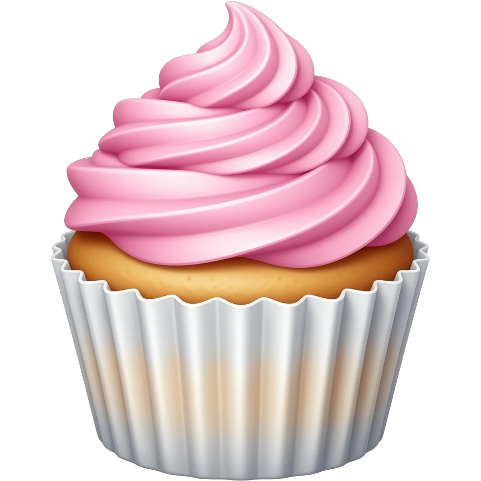 Cupcake with pink icing emoji
