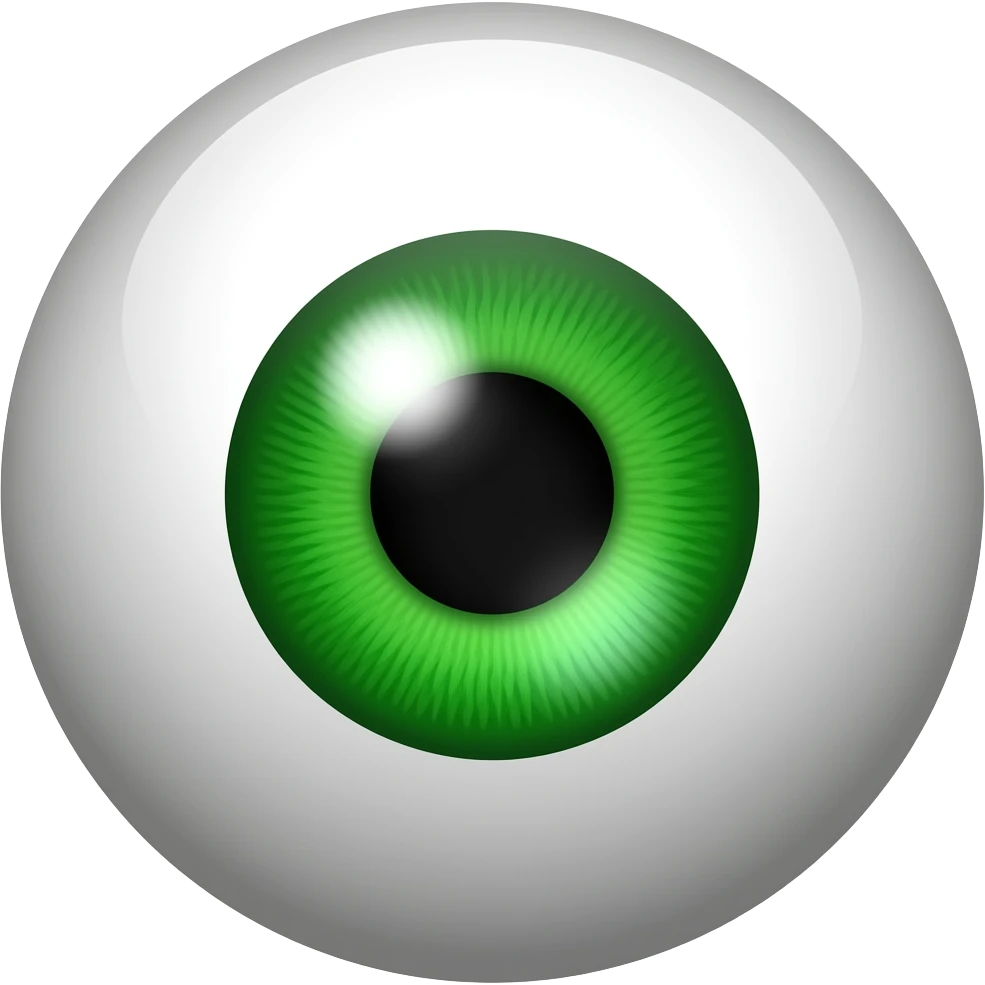 Gree n colour eye ball emogi like this👁️ emoji