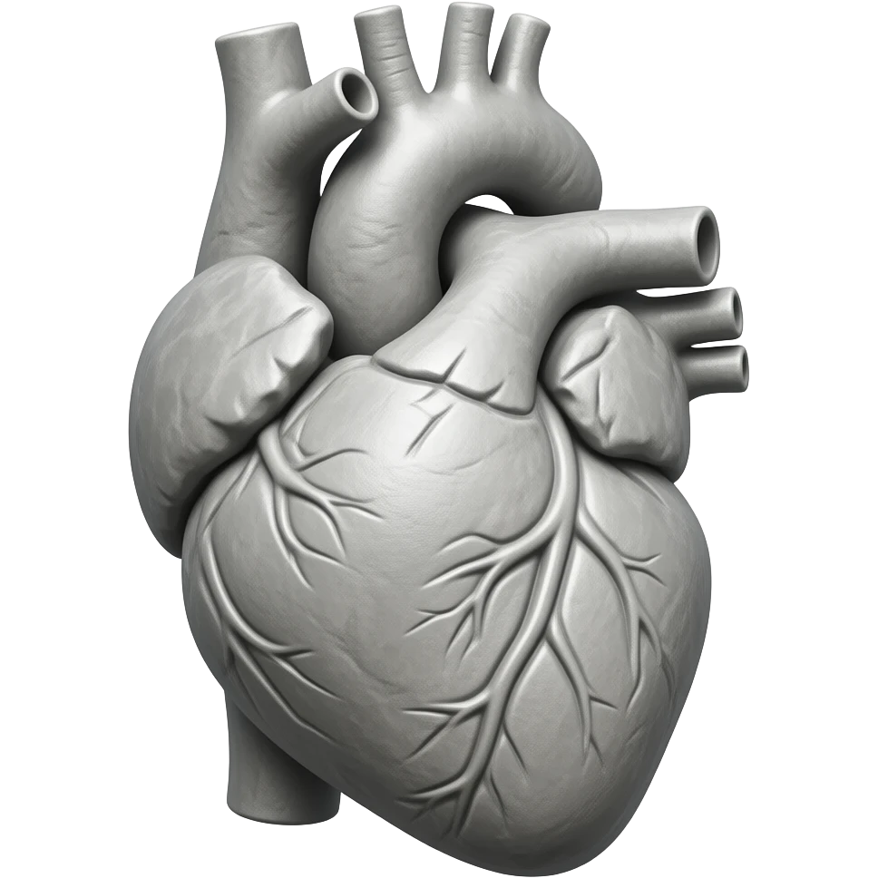 Corazón humano en piedra emoji