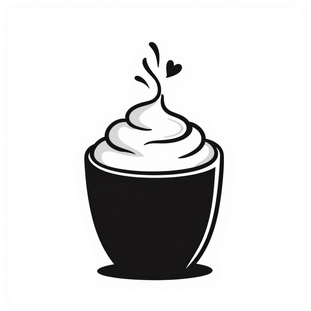 latte hand drawn doodle style emoji