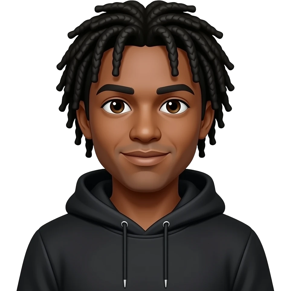 Black man with locs emoji