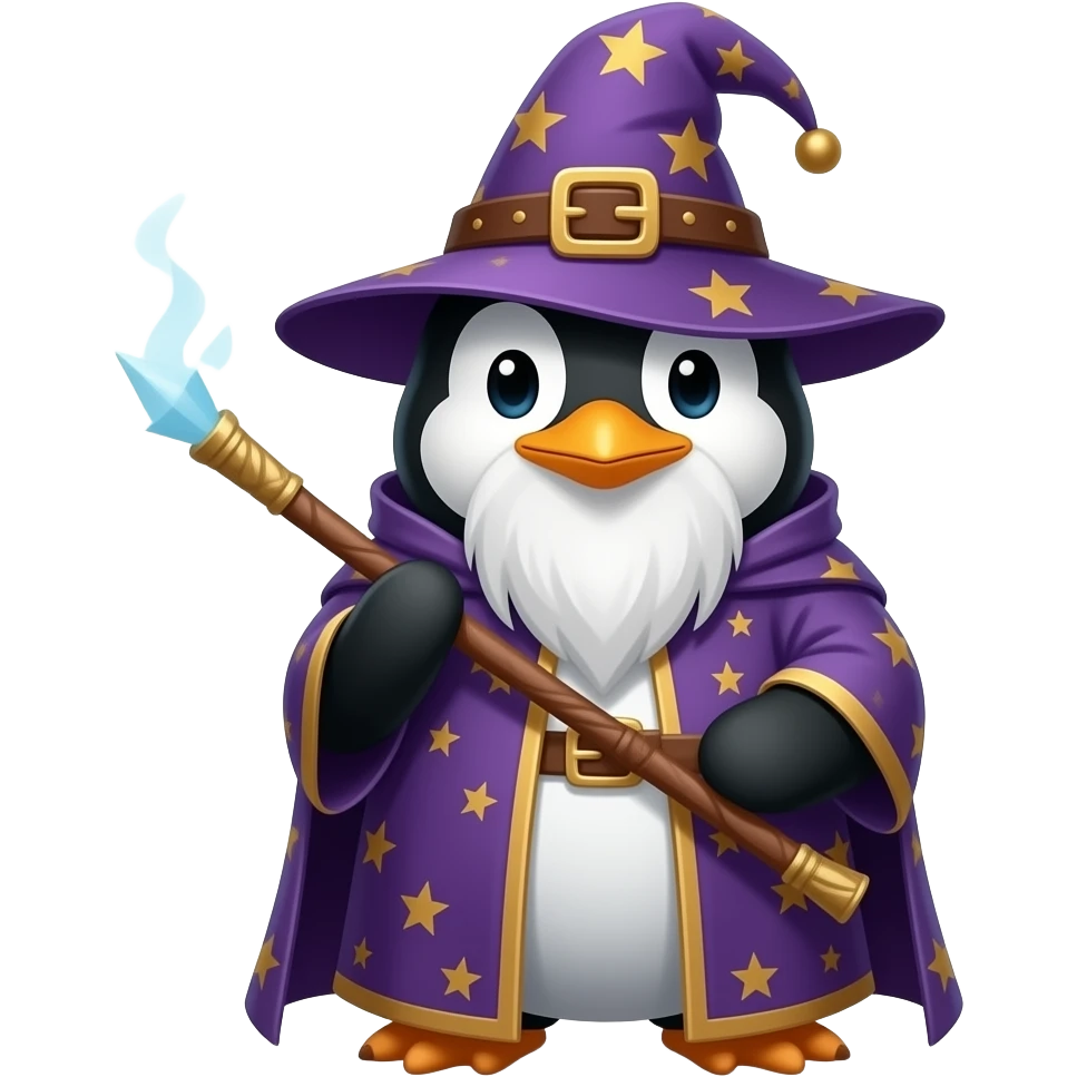 Penguin Wizard emoji