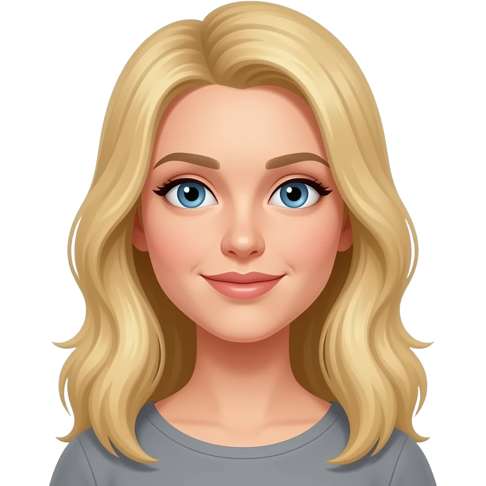 blonde gal looking for you emoji