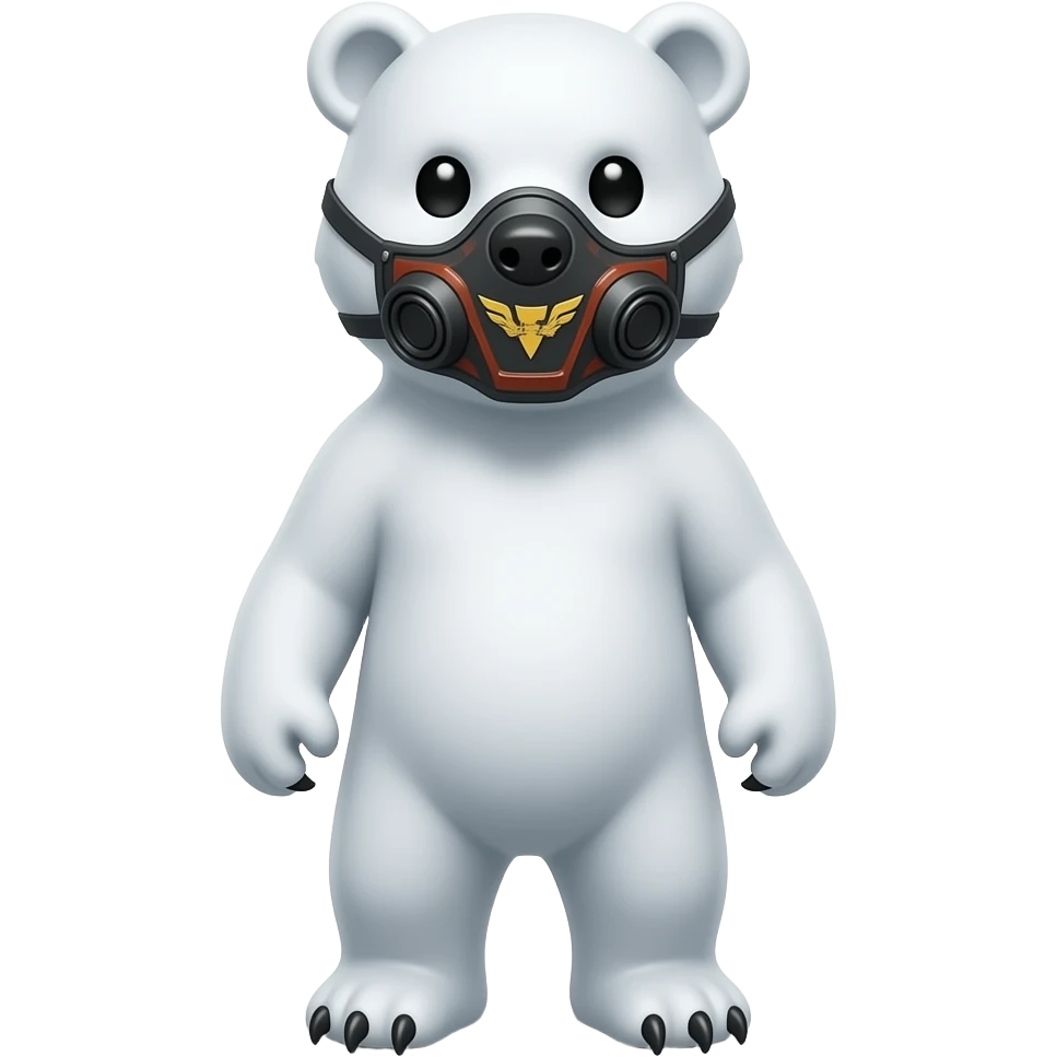 Free fire mask white bear emoji