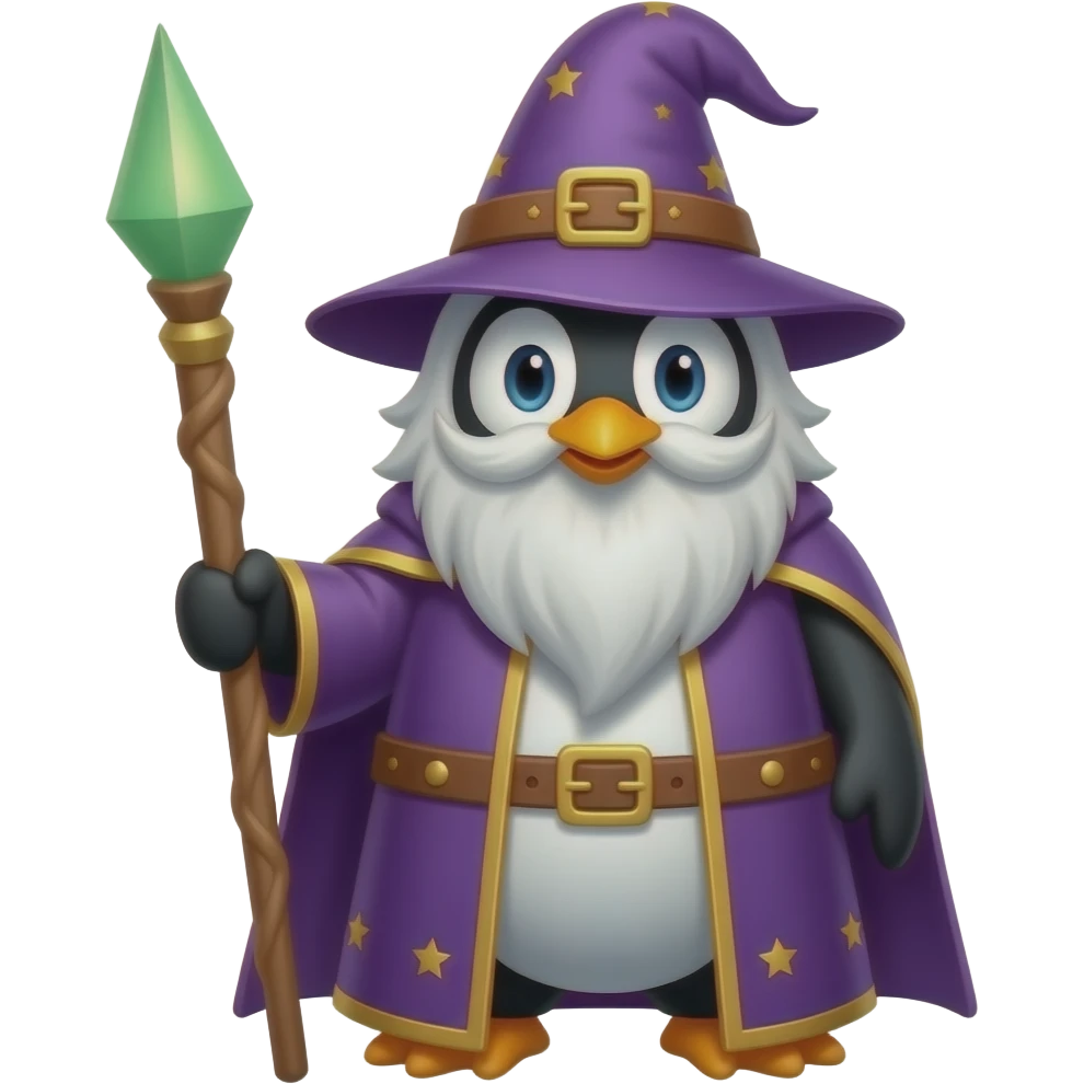 Penguin Wizard emoji