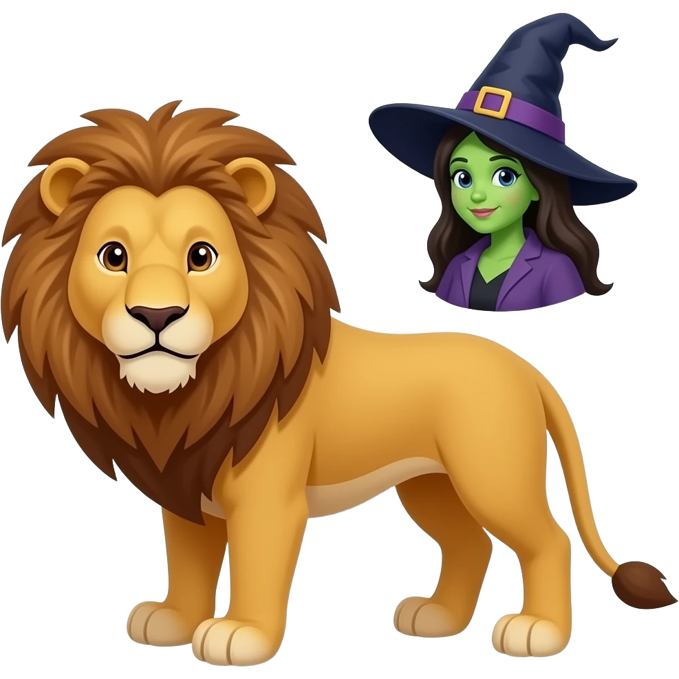 wardrobe, lion, witch emoji