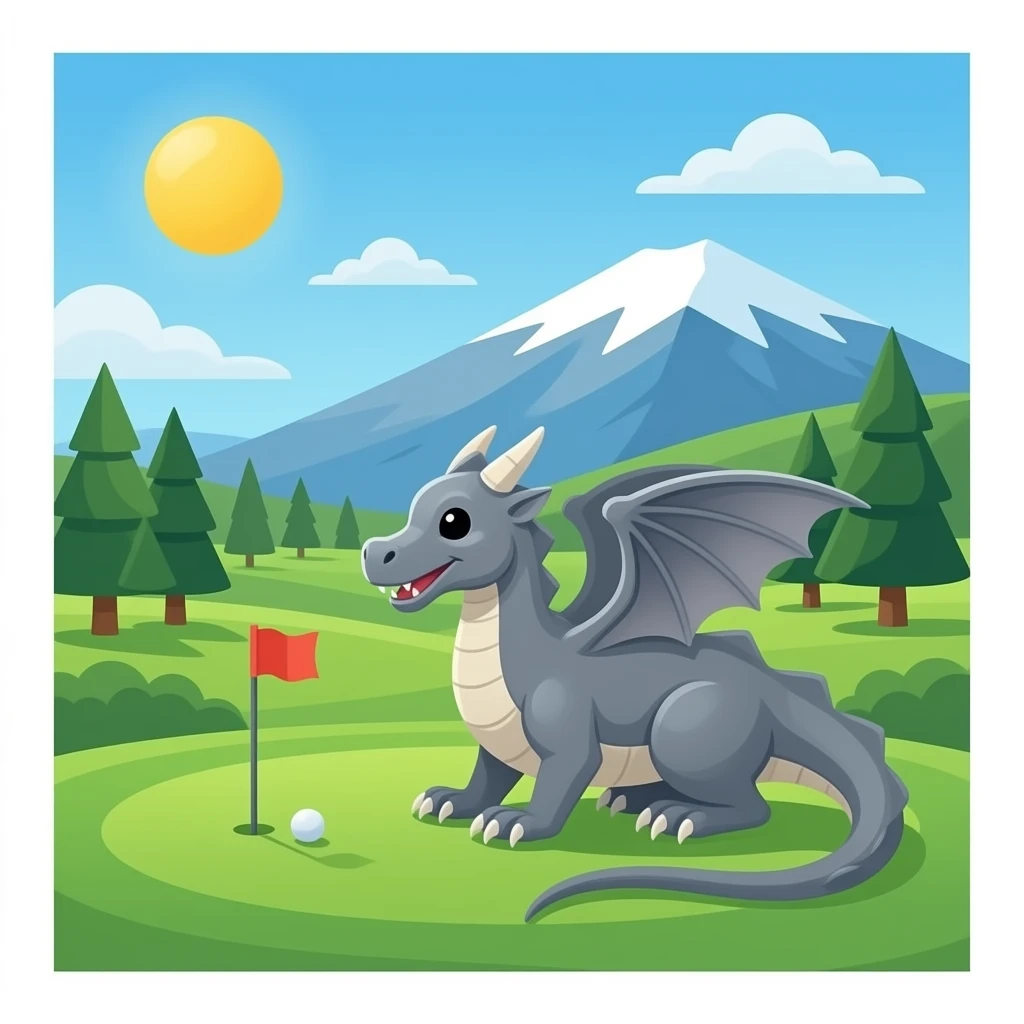 Scottish golf gris dragon emoji