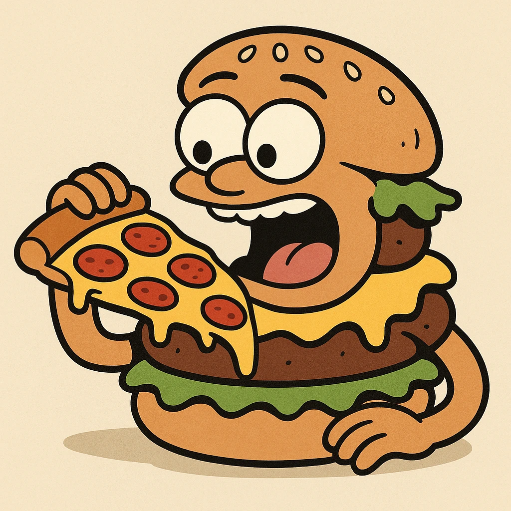  Hamburger pepperoni pizza the boy eating pizza emoji