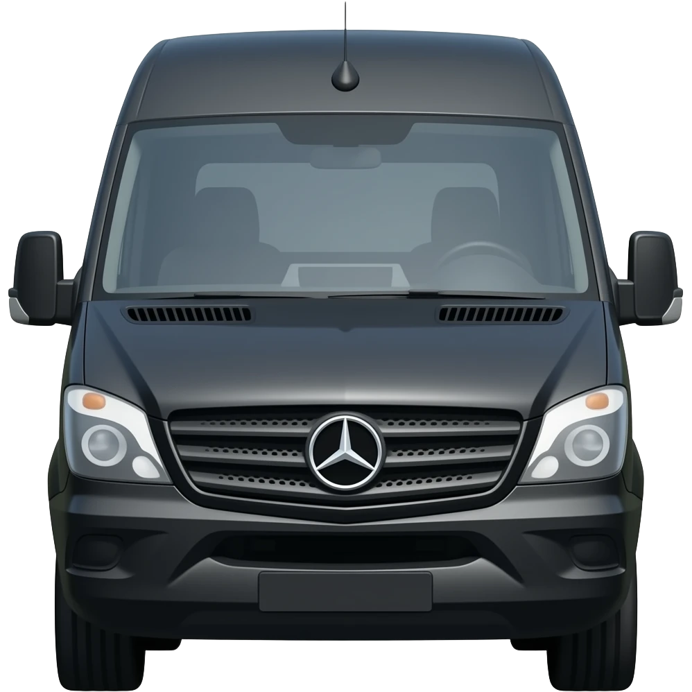 Black Mercedes-Benz Sprinter emoji