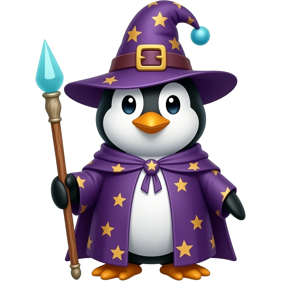 Penguin Wizard emoji
