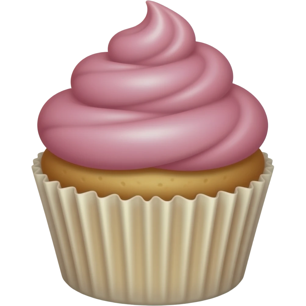 Cupcake with pink icing emoji