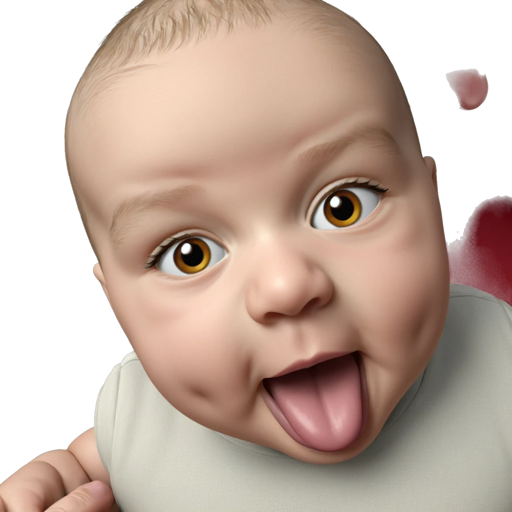 bald boy sticking out tongue emoji