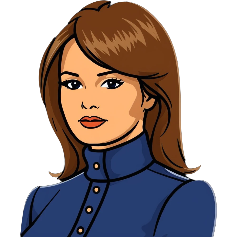 Melania Trump former model and First Lady with elegant appearance emoji