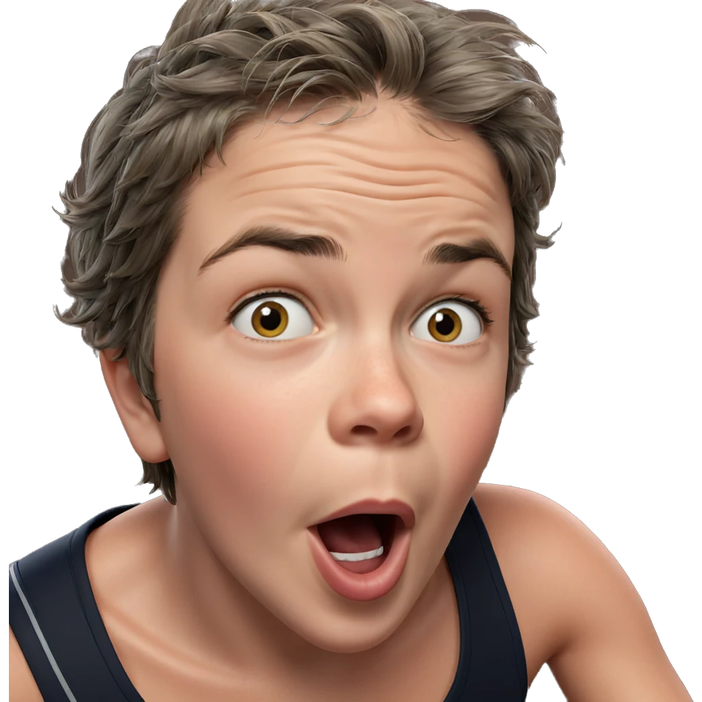 boy with open mouth realism emoji