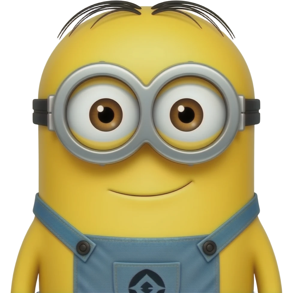 Gru leading and minions following emoji