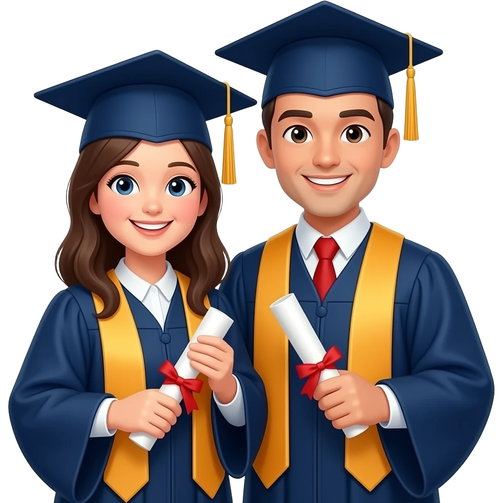 graduacion universidad pareja felicidad emoji