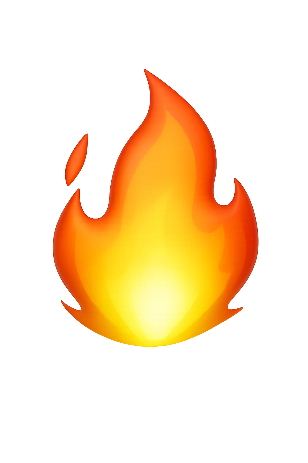 EMOJI STILE IPHONE DI FIAMME CHE FLUTTUANO, IPERREALISTICA 4K emoji