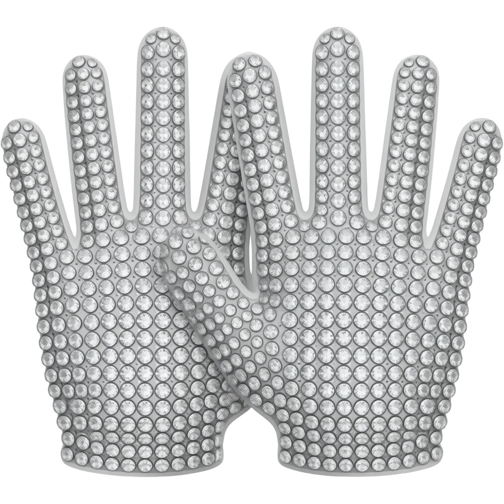 Swarovski diamond glove emoji