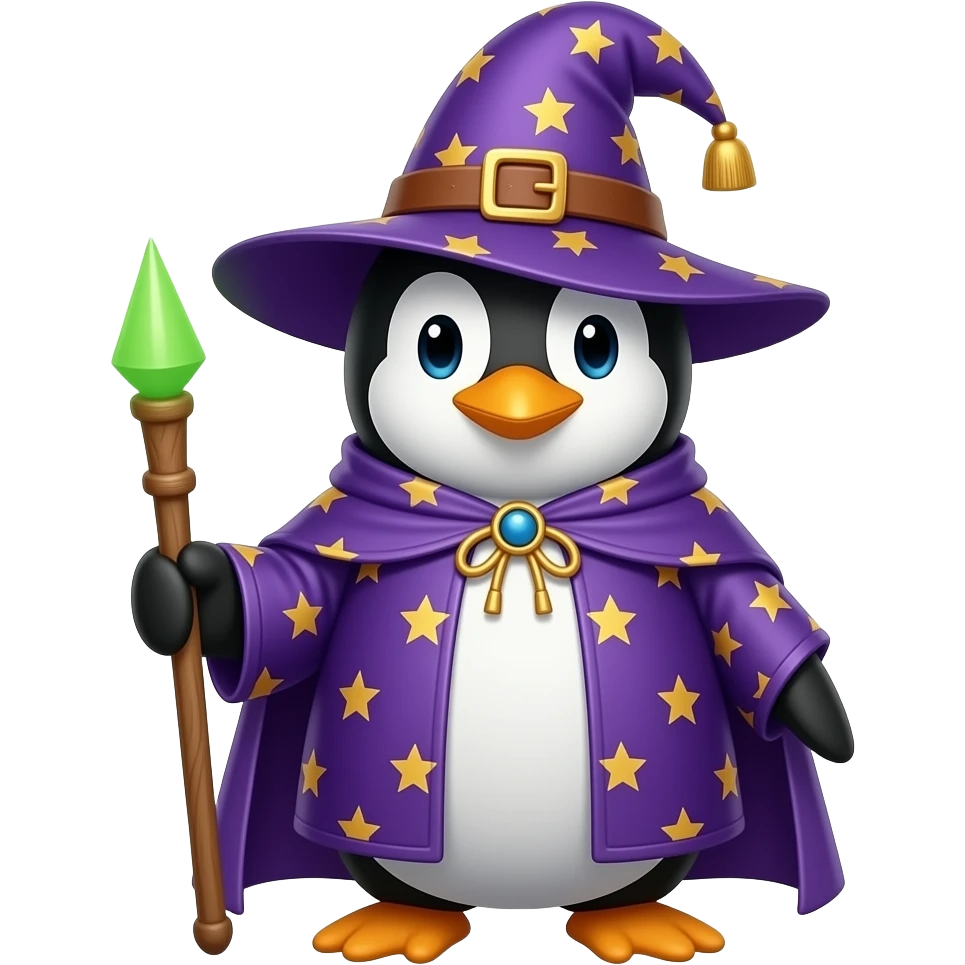 Penguin Wizard emoji
