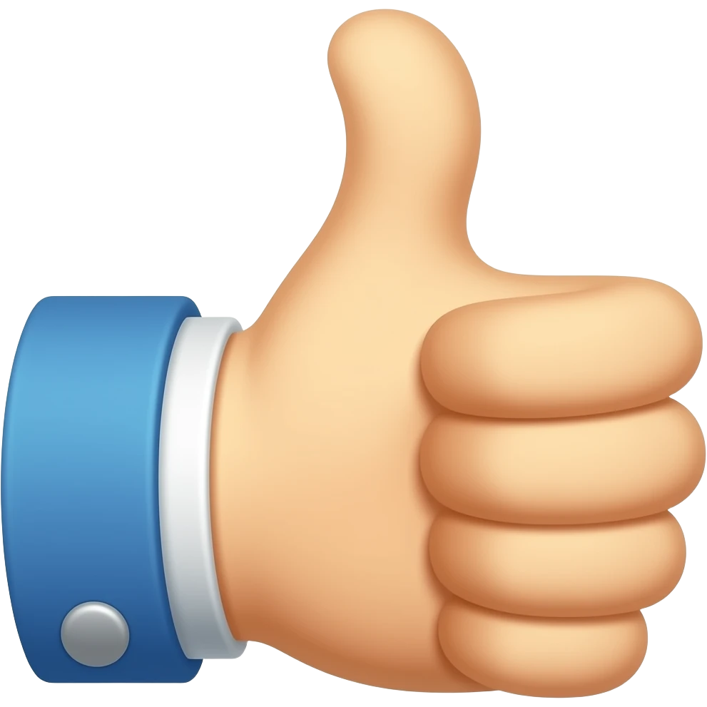 Small thumbs up emoji
