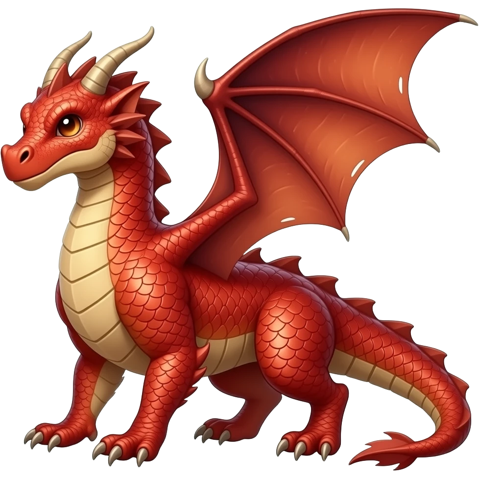 red anthro dragon fullbody emoji