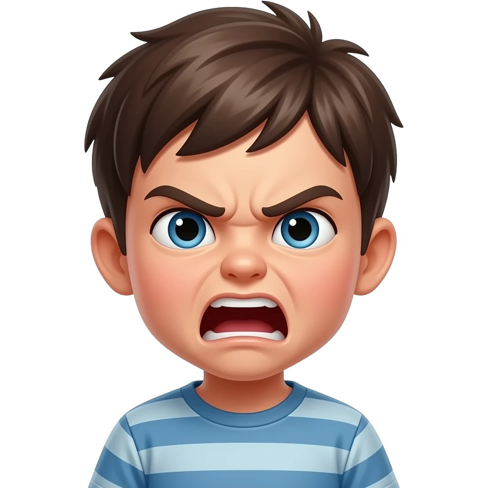 child bad language angry emoji