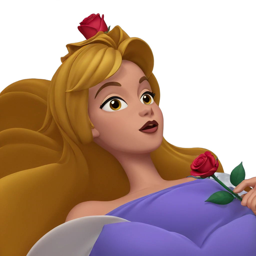 princess holding a rose emoji