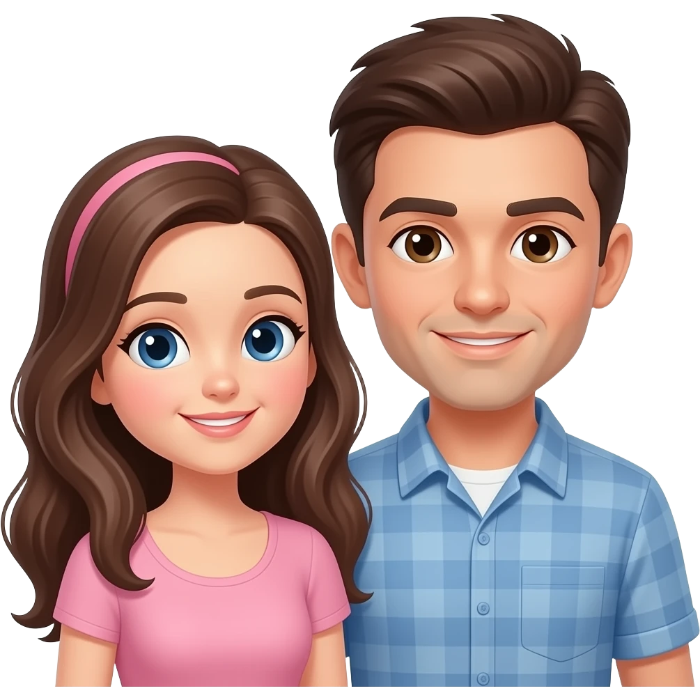 A girl and a man    love emoji