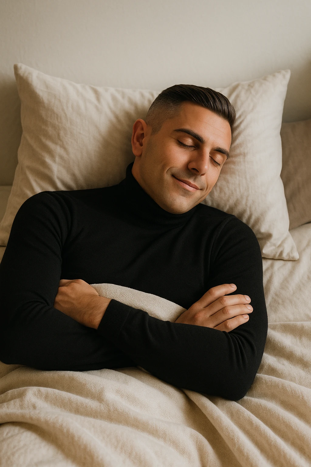 uomo che fa il riposino e dorme bene emoji