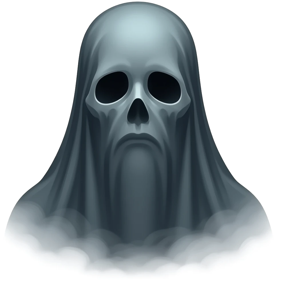 Phantom shadow dark figure. Fantasy emoji