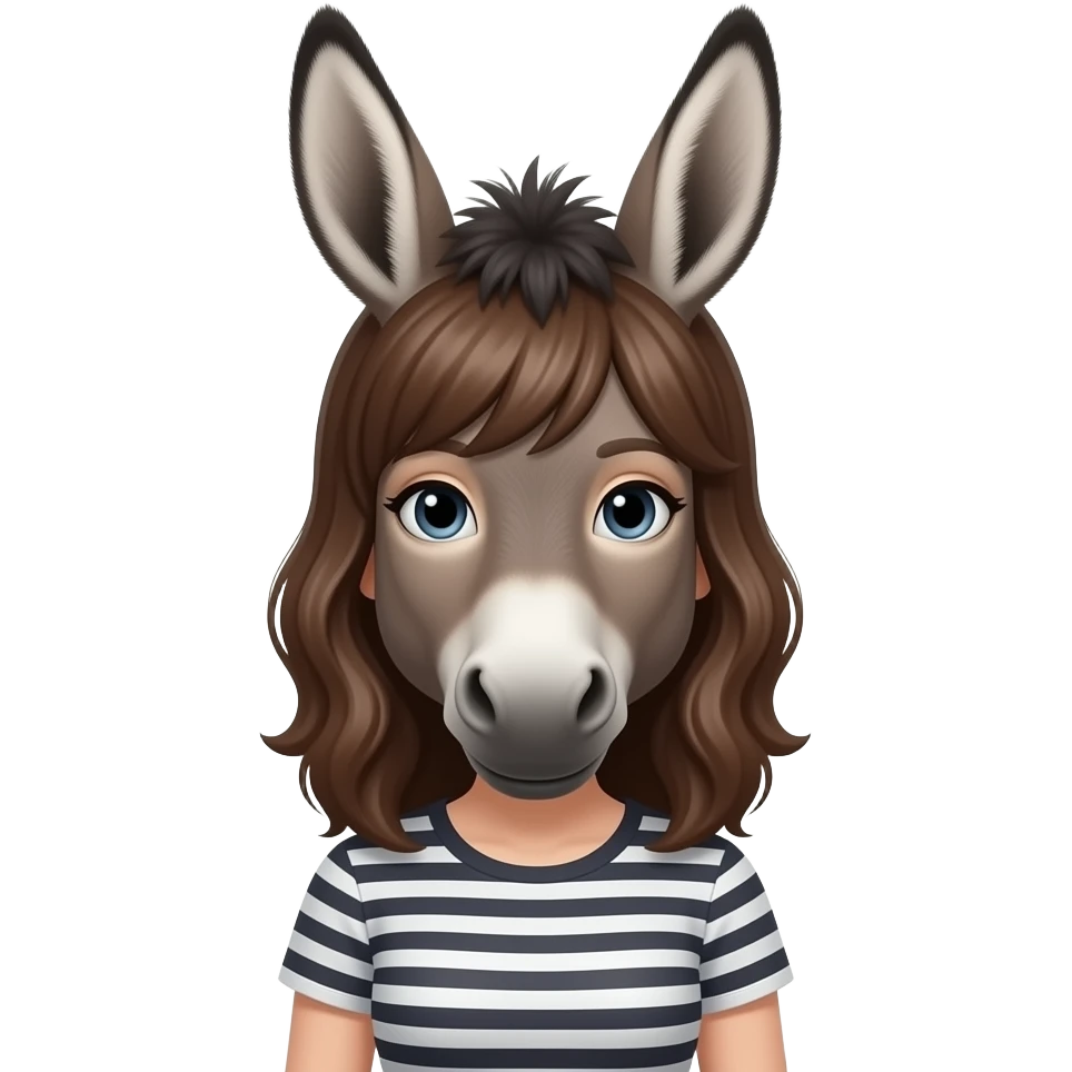 lady with a donkey head emoji